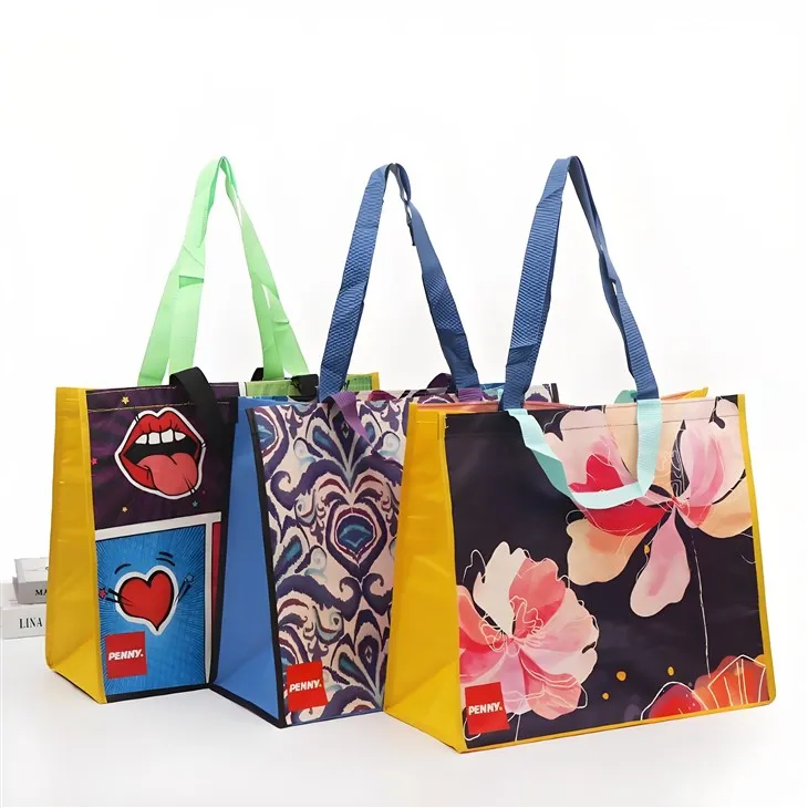 תיק למינציה מודפס צבעוני לפרסום תיק לא ארוג