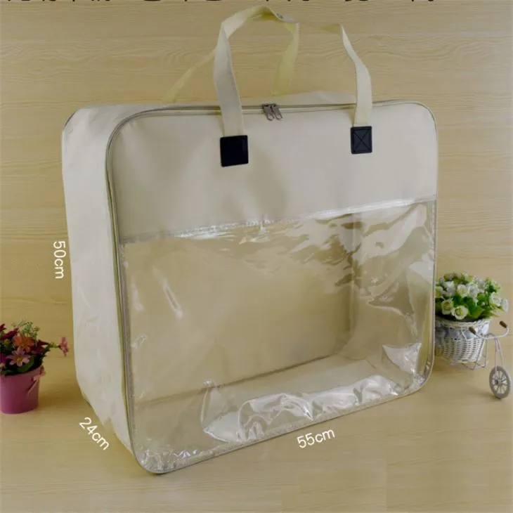 ארוחת ערב שקוף 15 משי PVC שקית בחום לשימוש עבור תיק טקסטיל לבית או תיק טואלטיקה